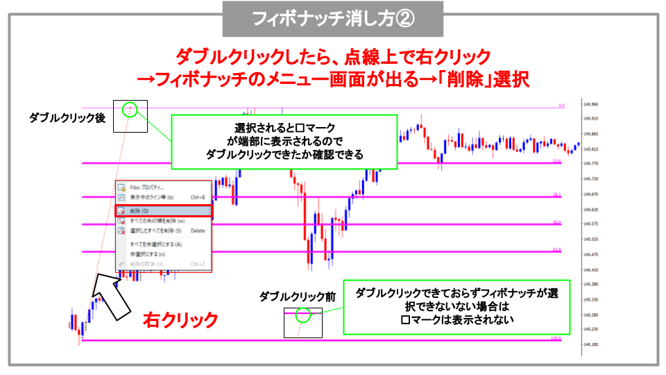 フィボナッチ　消し方